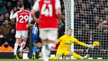 English Premier League: Arsenal back atop table with win over Brighton &amp; Hove, Liverpool draw with Manchester United