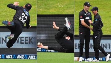 Blackcaps v Bangladesh: Centurymaker Will Young excels in field with brilliant boundary catch at Dunedin