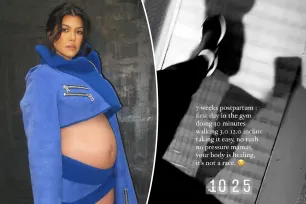 Kourtney Kardashian hits the gym for first time since giving birth to son Rocky: ‘It’s not a race’