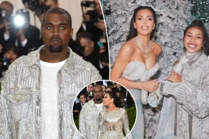 North West sports dad Kanye’s 2016 Met Gala Balmain jacket to Kardashian Christmas Eve party