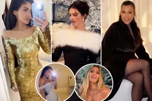 Fur, feathers and mommy-and-me sequins: See the Kardashian-Jenners’ Christmas 2023 outfits