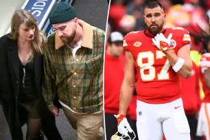 Taylor Swift holds Travis Kelce’s hand after Kansas City Chiefs’ Christmas Day loss