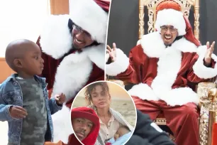 Nick Cannon dresses as Santa Claus to surprise children’s hospital in honor of son who died of cancer