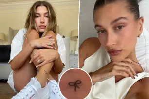 Hailey Bieber adds another adorable tiny tattoo to her collection