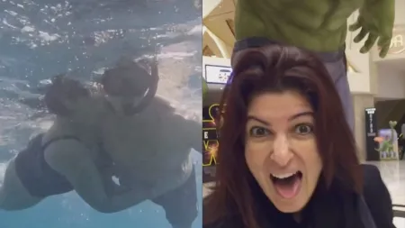 Akshay Kumar, Twinkle Khanna go scuba diving to celebrate her 50th birthday, share underwater kiss. See here