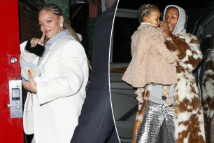 Rihanna, A$AP Rocky and their two sons bundle up for family outing to Aspen’s Kemo Sabe