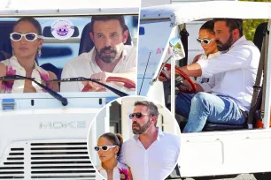 Jennifer Lopez and Ben Affleck cruise around St. Barts in mini Moke mobile