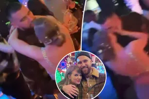 Taylor Swift and Travis Kelce ring in 2024 with a kiss at midnight on New Year’s Eve