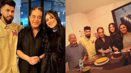 Kamal Haasan, Mani Ratnam celebrate New Year with Shruti Haasan and her boyfriend Santanu. See pics