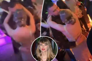 Taylor Swift sparkles in silver minidress and celestial accessories on New Year’s Eve