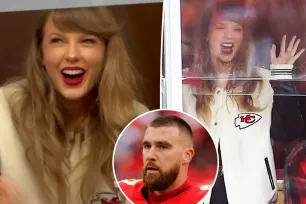 Taylor Swift all smiles as she cheers on Travis Kelce at New Year’s Eve Chiefs vs. Bengals game