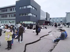 Impact Of Japan's Jan 1 Quake At Metro Station Captured On Camera