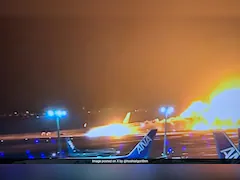 Japan Plane In Flames After Collision At Airport, Miracle Escape For 379