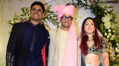 Ira Khan gets married to longtime beau Nupur Shikhare, Aamir Khan and ex-wife Reena Dutta bless the newlyweds. Watch first video