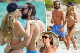 Heidi Klum hits the beach without a top again on St. Barts vacation with husband Tom Kaulitz