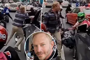 Ian Ziering was the first to get physical with biker gang during attack, new video shows