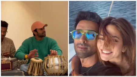 Pulkit Samrat unveils hidden talents with tabla performance, leaving Kriti Kharbanda amazed. Watch