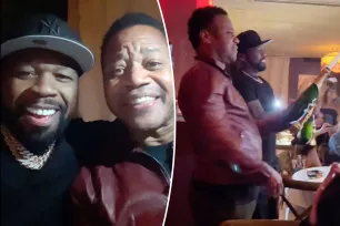 Cuba Gooding Jr. celebrates 56th birthday popping bottles with 50 Cent in Miami