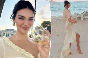 Kendall Jenner hits the beach in sheer, ab-baring dress amid Bad Bunny reunion