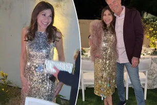 Theresa Nist glitters in gold sequins ahead of live ‘Golden Bachelor’ TV wedding to Gerry Turner