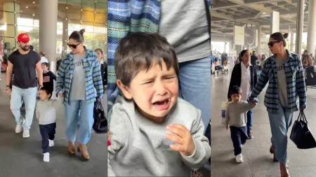 Kareena Kapoor’s son Jeh cries as Saif Ali Khan won’t let him sit in car’s front seat with Taimur. Watch adorable video