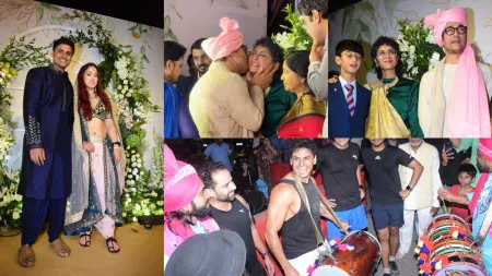 Aamir Khan plants a sweet kiss on ex-wife Kiran Rao’s cheek at Ira Khan-Nupur Shikhare’s wedding, watch inside videos