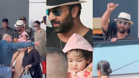 Ranbir Kapoor holds daughter Raha close as he returns from vacation with Alia Bhatt; fans gush over her cuteness. See video