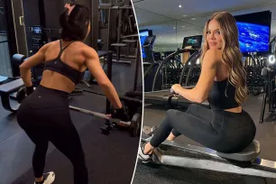 Kim Kardashian shows off her shredded back muscles during intense workout with Khloé