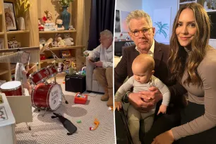 See Katharine McPhee and David Foster’s baby ‘genius’ play the drums at age 2