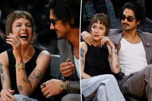 Halsey and boyfriend Avan Jogia get touchy-feely during rare date night at LA Lakers game