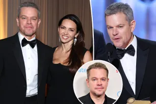 Matt Damon debuts gray hair at Golden Globes 2024: ‘Move over, Clooney’