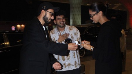 Deepika Padukone, Ranveer Singh get a surprise from paparazzi as they reach Mumbai airport, watch