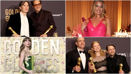 A chaotic Golden Globes night had a bit of everything: The silly, the serious, and Taylor Swift, too