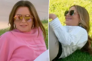 Kyle Richards demonstrates lesbian sex position with Dorit Kemsley after saying she’d date a woman