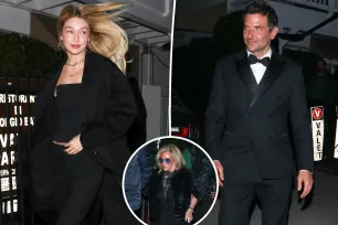 Gigi Hadid, Bradley Cooper and his mom grab dinner together following Golden Globes 2024