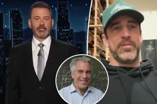 Jimmy Kimmel calls on Aaron Rodgers to apologize for Epstein comments during scorching monologue: ‘I bet he won’t’