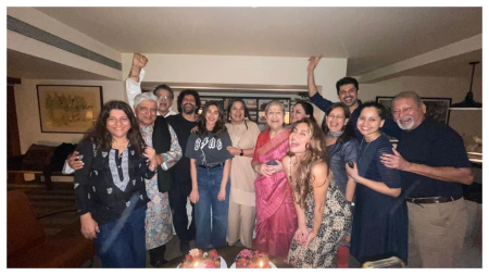 Shabana Azmi celebrates ‘betu’ Farhan Akhtar’s birthday with Javed Akhtar, Honey Irani. See picture