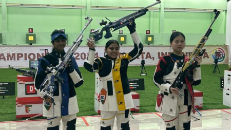 Nancy Mandhotra prevails in top Indian field to clinch 10m air rifle gold at Asian Olympic Shooting Qualifier