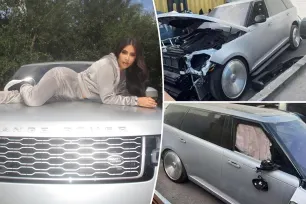 Kim Kardashian’s wrecked 2022 Range Rover pops up for sale for $100K