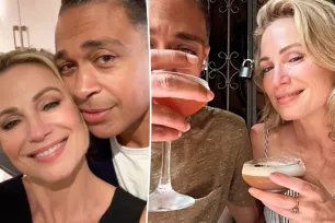 Amy Robach, T.J. Holmes were hitting the bottle — and bars — at the start of their relationship: sources