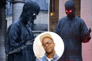 ‘Satanic’ Kid Cudi slammed for unveiling massive statues of himself in Paris, California: ‘Sold his soul’