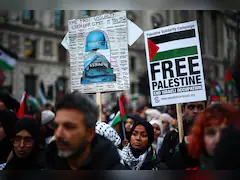 Thousands Attend Pro-Palestinian March In London As Gaza War Enters 100th Day