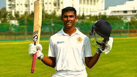 Karnataka’s Prakhar Chaturvedi scores unbeaten 404 against Mumbai in Cooch Behar Trophy final