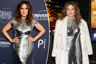 Mariska Hargitay is ‘serving some sequins’ in silver dress for ‘Law &amp; Order: SVU’ 25th anniversary