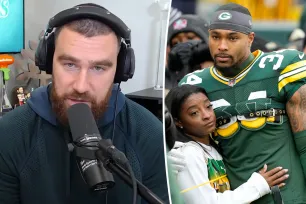 Travis Kelce shades Simone Biles’ husband, Jonathan Owens, after controversial ‘catch’ comments