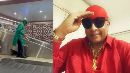 Drums Sivamani played AR Rahman’s Humma Humma to weary passengers waiting for baggage at the airport. Watch.