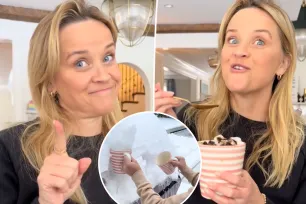 Reese Witherspoon fans grossed out after she eats snow off her car: ‘Doesn’t seem very clean’