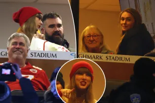 Taylor Swift finally hangs out with Jason and Kylie Kelce at Travis’ Chiefs vs. Bills game in Buffalo