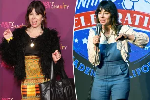 Comedian Natasha Leggero jokes about having sex with her opening act after ditching shirt on stage