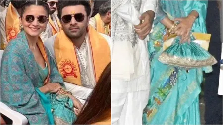 Eagle-eyed fans spot the sari Alia Bhatt wore to Ram Mandir Pran Pratishtha depicts the story of Ramayana